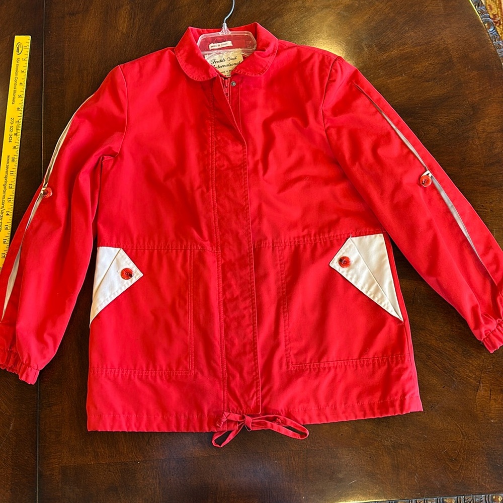Vintage Freddi Gail Red Jacket with Tan Accents